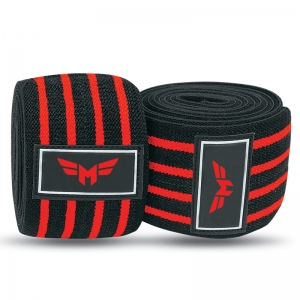 Weight Lifting Knee Wraps 3 Stripe-Super Heavy